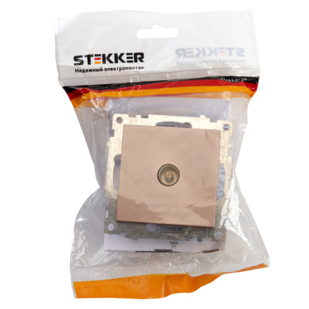 Розетка телевизионная 1-местная Stekker Катрин 39600