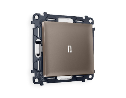 Комплект механизма 1-кл проходного выключателя с подсветкой Ambrella Volt Alfa MA632035