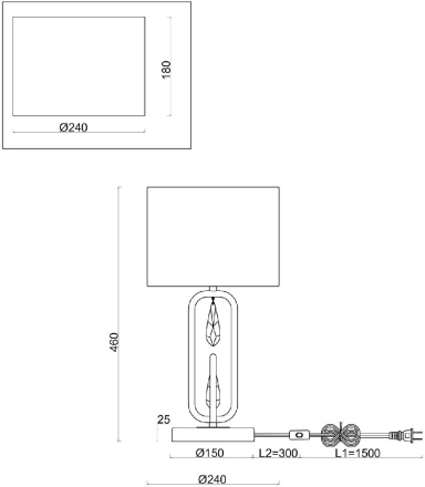Настольная лампа Freya Riverside FR1007TL-01BS