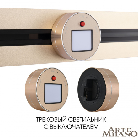 Трековая подсветка Arte Milano Am-track-sockets 380011TL/Light Gold