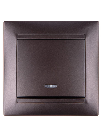 Выключатель одноклавишный с подсветкой Лама TDM Electric SQ1815-0504