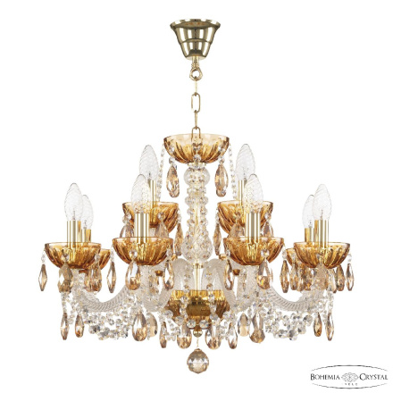 Подвесная люстра Bohemia Ivele Crystal 5402/8+4/195 G Amber/M-1H K721