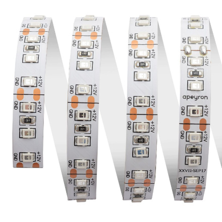 Светодиодная лента Apeyron 12В 2835 20Вт/м зеленый 5м IP20 00-105