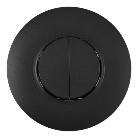 Выключатель круглый двухклавишный с рамкой Arte Milano SET08-1-30-2 black