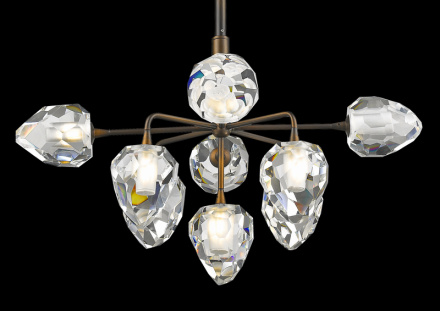 Подвесная люстра Delight Collection On the Rocks P68038L-9 gold