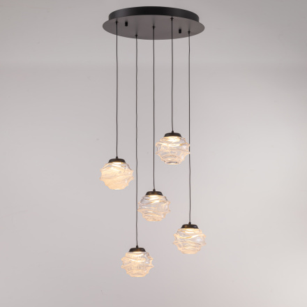 Подвесной светильник Delight Collection MD25030003-5A matt black/clear