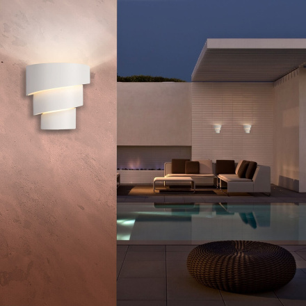 Уличный настенный светодиодный светильник Elektrostandard 1535 Techno LED Helix белый 4690389116025