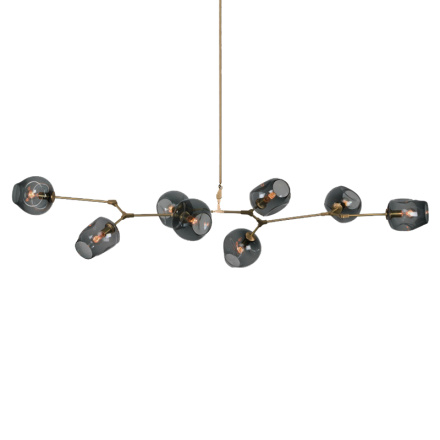 Подвесная люстра Delight Collection Bubble KG0579P-8 brass/smoky