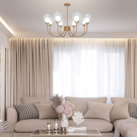 Люстра на штанге Eurosvet Spritz 70217/8 латунь a064748