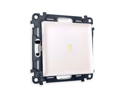 Комплект механизма 1-кл проходного выключателя с подсветкой Ambrella Volt Alfa MA202030