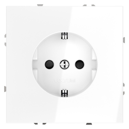 Розетка со шторками Voltum S70 VLS040201 (белый глянцевый)