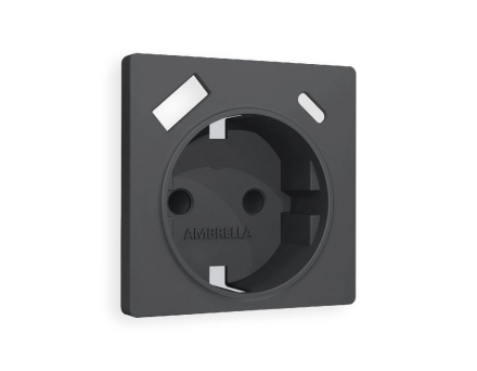 Лицевая панель для розетки с/з со шторками 2USB A+C Ambrella Volt Alfa AP9100