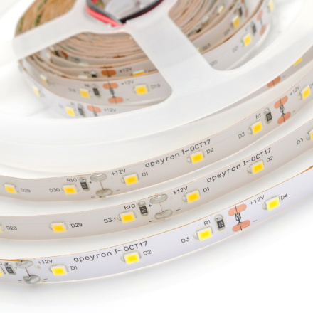 Светодиодная лента Apeyron 12В СТ 4,8Вт/м smd3528, 60д/м IP67 (НАНО) 280Лм/м 5м 4000К 00-148