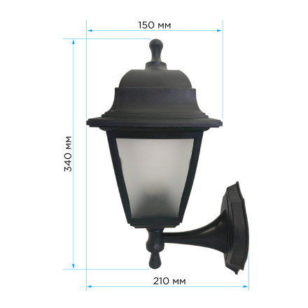 Уличный настенный светильник Apeyron Леда 11-11ЧЕРМАТСТ