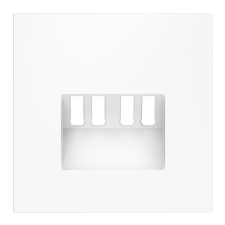 Накладка для розетки акустической 4-местной  Voltum S70 (белый матовый) VLS001502