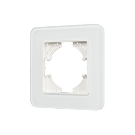 Рамка стеклянная на 1 пост Arlight FRM-OMALI-SFGS-1-WH 049675