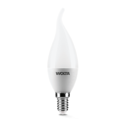 Светодиодная лампа WOLTA 7.5Вт 3000K E14 свеча матовая 25YCD7.5E14