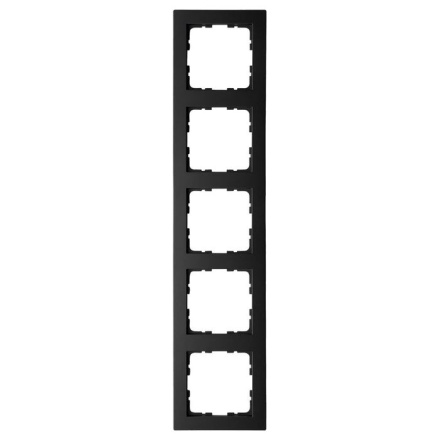 Рамка Jasmart G-Classic 5-постовая черный матовый (soft touch) поликарбонат G1005PB