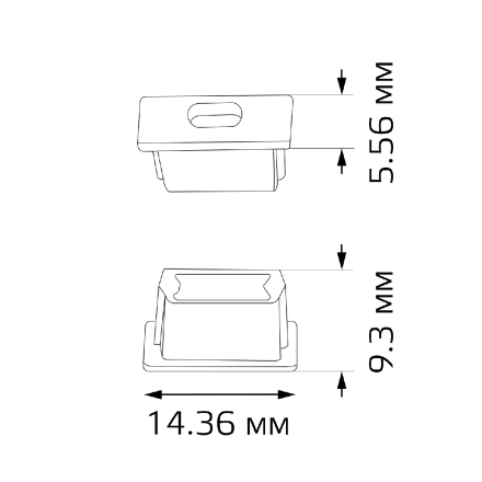 Заглушка для профиля (2 шт.) Gauss BT481
