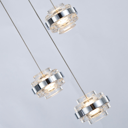 Подвесной светильник Delight Collection MD22030002 MD22030002-3A chrome/clear