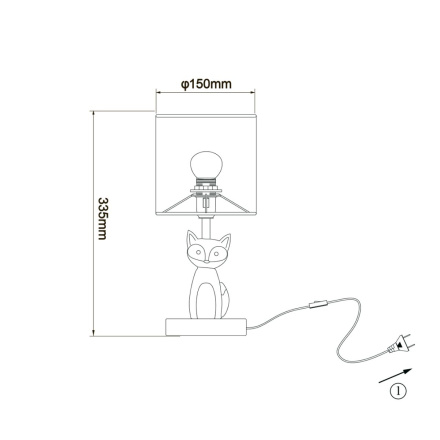 Настольная лампа Escada Animal 10166/L Fox