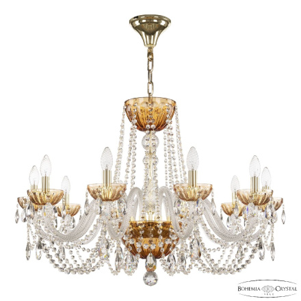 Подвесная люстра Bohemia Ivele Crystal 5402/10/300 G Amber/M-1H