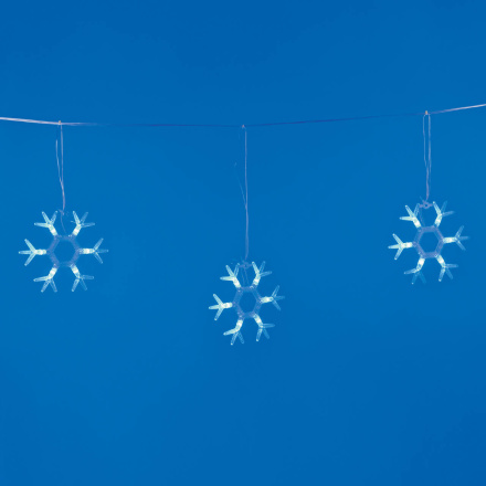 Светодиодная гирлянда Uniel занавес Снежинки-1 (UL-00001406) синий ULD-E1503-036/DTA Blue IP20 Snowflakes-1