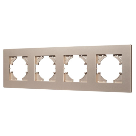 Рамка на 4 поста пластиковая Arlight FRM-PERIO-PL-4-GD 049761