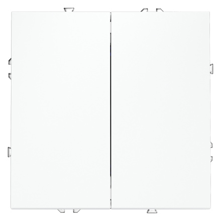 Выключатель с самовозвратом двухклавишный Voltum S70 VLS020602 (белый матовый)