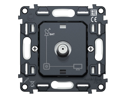 Механизм TV розетки SAT 5-2400MHz 3.5dB QUANT Ambrella Volt VM215