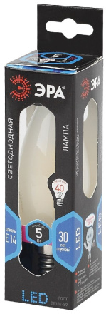 Лампа светодиодная Эра E14 5W 4000K F-LED B35-5W-840-E14 frost Б0027926