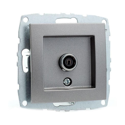 Розетка TV концевая с экраном Mono Electric Despina-Larissa антрацит 500-002405-138