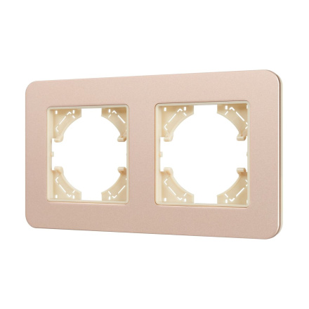 Рамка на 2 поста алюминиевая Arlight FRM-AKIRY-SFAL-2-GD 049739