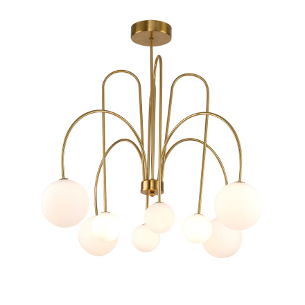 Люстра на штанге Delight Collection KG1213P-8 brass