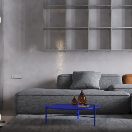 Накладка для розетки с заземлением и защитными шторками, с USB A+C Voltum S70 (серый) VLS001016