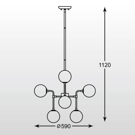 Подвесная люстра Zumaline RIANO P0454-08C-SDGF