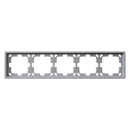 Рамка серия FD 5-постовая, цвет Белый матовый (soft touch) Jasmart FD1005PWM