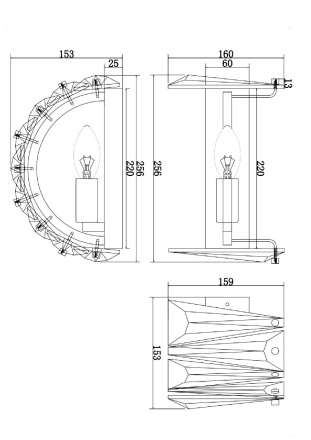 Настенный светильник Maytoni Puntes MOD043WL-01CH