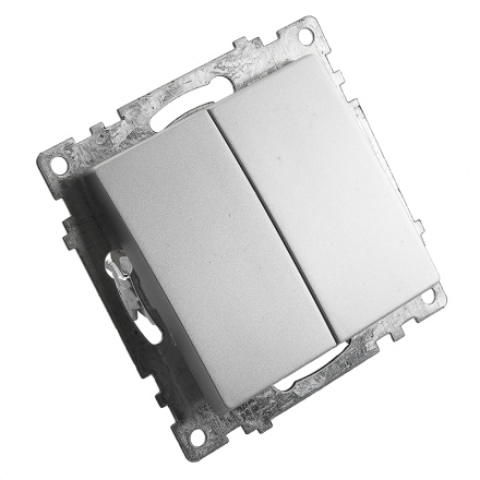 Выключатель 2-клавишный Stekker Катрин 39578