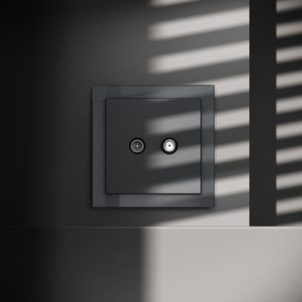 Розетка телевизионная Voltum S70 VLS060407 (графит)