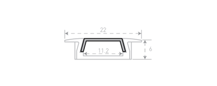 Профиль алюминиевый SWG RC-2206 000985