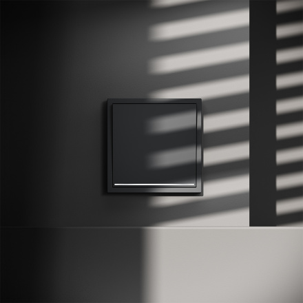 Выключатель одноклавишный с подсветкой Voltum S70 VLS010207 (графит)