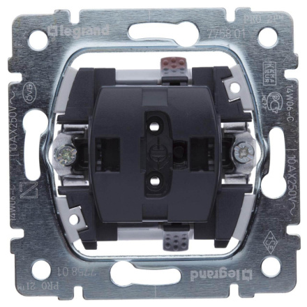 Переключатель одноклавишный кнопочный на 2 направления Legrand Galea Life 10A 250V 775816