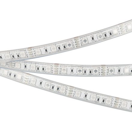 Светодиодная лента герметичная Arlight RTW-PU-B60-12.5mm 12V RGB (14.4 W/m, IP68, Wire 2m, 5m) 029599(3)
