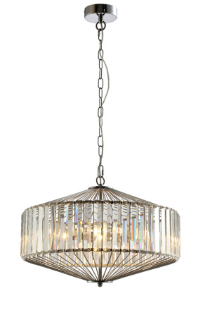 Подвесная люстра Crystal Lux Fiesta FIESTA SP5 CHROME/TRANSPARENTE