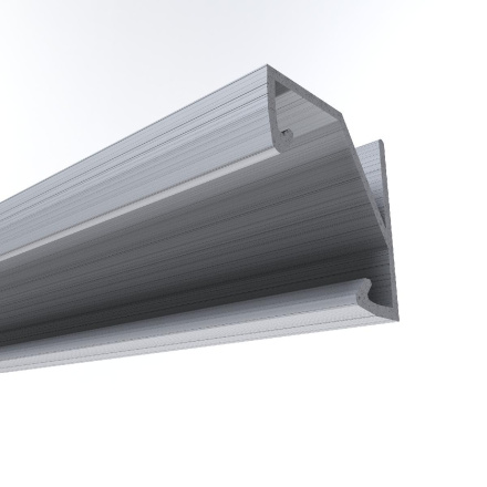 Профиль угловой накладной Apeyron ширина ленты до 10мм (рассеиватель, заглушки - 2шт) 08-21