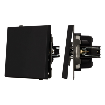 Механизм выключателя одноклавишный проходной Arlight SWT-TENDO-MKP1-SFPL-BK (230V, 10A) 054579