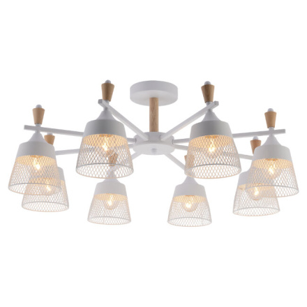 Люстра на штанге Seven Fires Olban SF3389/8C-WT-WD