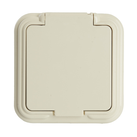 Розетка 1-местная б/з с крышкой Stekker Брест 49060