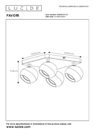 Спот Lucide Favori 09932/04/31